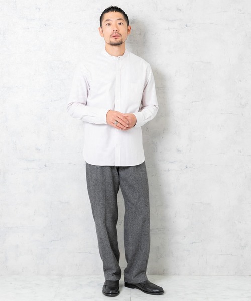 URBAN RESEARCH ROSSO MEN(アーバンリサーチロッソメン)の「『WEB限定』『XXLサイズあり』『抗菌/消臭』ハイパフォーマンスオックスバンドカラーシャツ(シャツ/ブラウス・メンズ・ブラック/ライトブルー/ホワイト/インディゴブルー/グレー/ブラック系その他/ストライプ/グリーン系その他/ブラウン系その他/ピンク系その他/ネイビー/ブルー系その他/グレー系その他/ベージュ・X-LARGE/LARGE/MEDIUM/SMALL/XX-LARGE)」の22枚目の写真