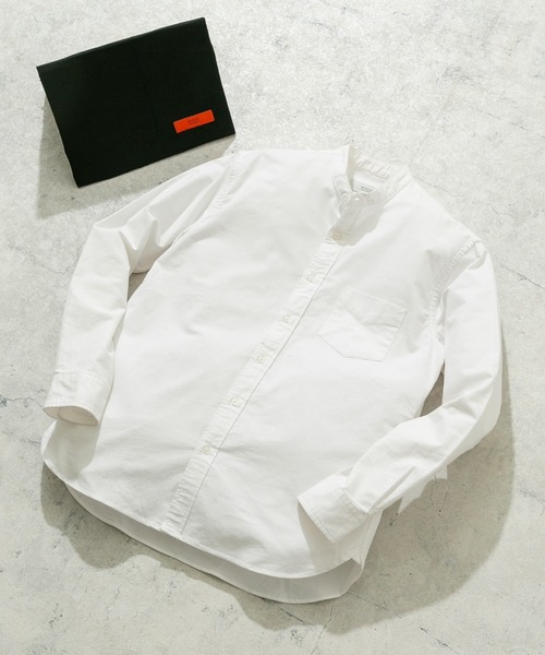 URBAN RESEARCH ROSSO MEN(アーバンリサーチロッソメン)の「『WEB限定』『XXLサイズあり』『抗菌/消臭』ハイパフォーマンスオックスバンドカラーシャツ(シャツ/ブラウス・メンズ・ブラック/ライトブルー/ホワイト/インディゴブルー/グレー/ブラック系その他/ストライプ/グリーン系その他/ブラウン系その他/ピンク系その他/ネイビー/ブルー系その他/グレー系その他/ベージュ・X-LARGE/LARGE/MEDIUM/SMALL/XX-LARGE)」の2枚目の写真