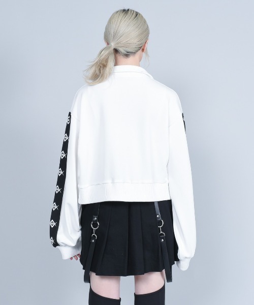 REFLEM(レフレム)の「『REFLEM/レフレム』クロップドラインジャージ(ジャージ・レディース・ブラック/ホワイト・FREE)」の10枚目の写真