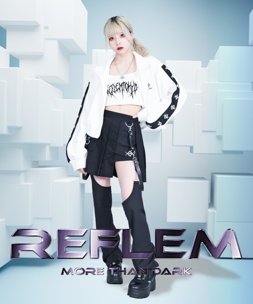 REFLEM(レフレム)の「『REFLEM/レフレム』クロップドラインジャージ(ジャージ・レディース・ブラック/ホワイト・FREE)」の11枚目の写真