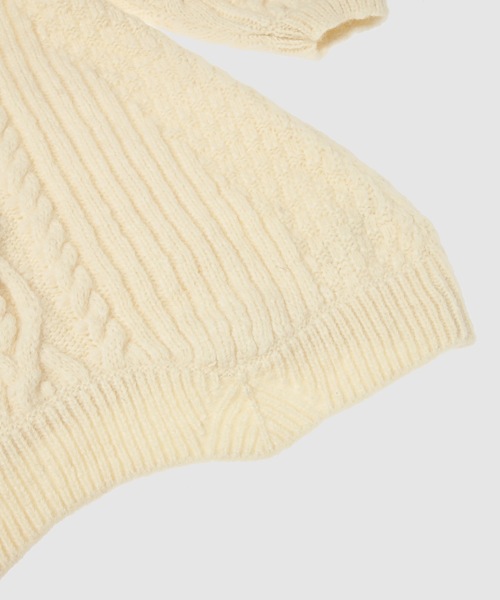 Simone Rocha(シモーネロシャ)の「SHORT PUFF SLEEVE SCULPTED SWEATER(ニット/セーター・レディース・ブラック/ホワイト系その他・XS)」の5枚目の写真