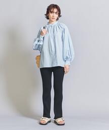 BEAUTY&YOUTH UNITED ARROWS | タックボリューム ストライプシャツ -ウォッシャブル-(シャツ/ブラウス)