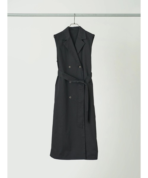 earth music&ecology（アースミュージックアンドエコロジー）の「2WAYジレンチ（ベスト・レディース・ブラック/ベージュ・FREE）」の4枚目の写真