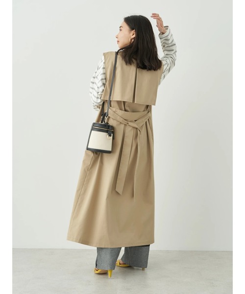 earth music&ecology（アースミュージックアンドエコロジー）の「2WAYジレンチ（ベスト・レディース・ブラック/ベージュ・FREE）」の13枚目の写真