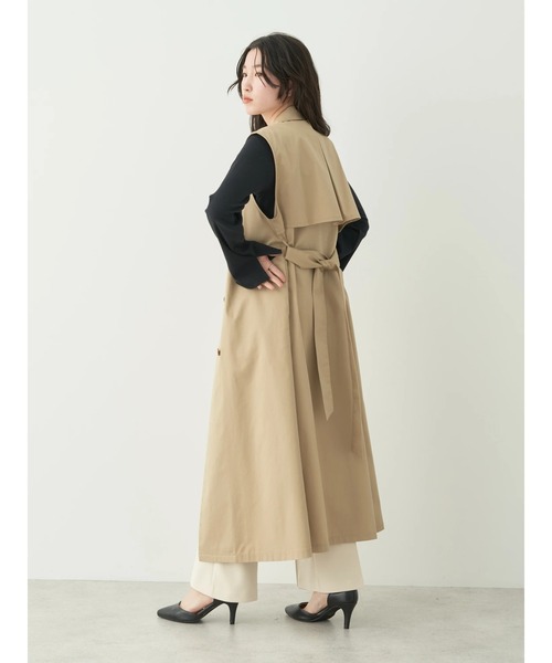 earth music&ecology（アースミュージックアンドエコロジー）の「2WAYジレンチ（ベスト・レディース・ブラック/ベージュ・FREE）」の22枚目の写真