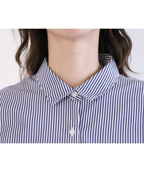 reca(レカ)の「【ZOZOTOWN限定】先染めストライプビックシャツ(シャツ/ブラウス・レディース・ピンク/ネイビー/グリーン・FREE)」の12枚目の写真