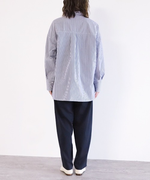 reca(レカ)の「【ZOZOTOWN限定】先染めストライプビックシャツ(シャツ/ブラウス・レディース・ピンク/ネイビー/グリーン・FREE)」の22枚目の写真