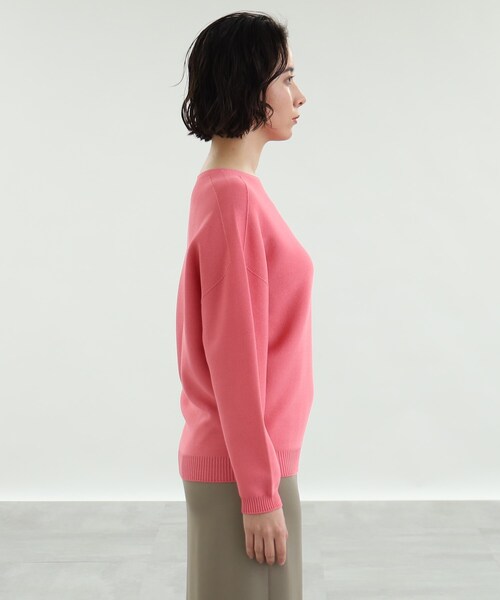 INDIVI(インディヴィ)の「◆【日本製/ガーター編み】ボートネックニット(ニット/セーター・レディース・オフホワイト/オレンジ系3/グリーン系その他4/ホワイト系5/ネイビー/ライトベージュ/ピンク系その他/ブルー系6・38/05/13/34/15 )」の11枚目の写真