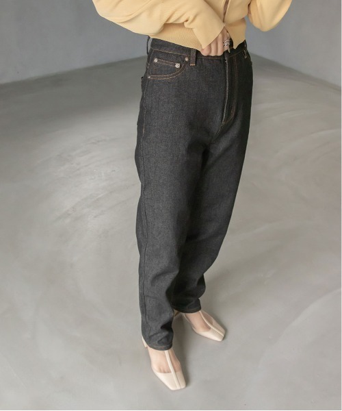 RANDA(ランダ)の「ハイウエストストレートデニム(デニムパンツ・レディース・ブラック/ブルー/ホワイト・0/1)」の14枚目の写真