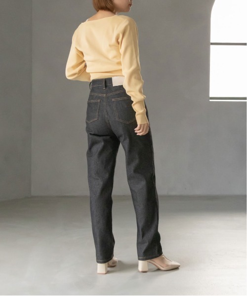 RANDA(ランダ)の「ハイウエストストレートデニム(デニムパンツ・レディース・ブラック/ブルー/ホワイト・0/1)」の19枚目の写真