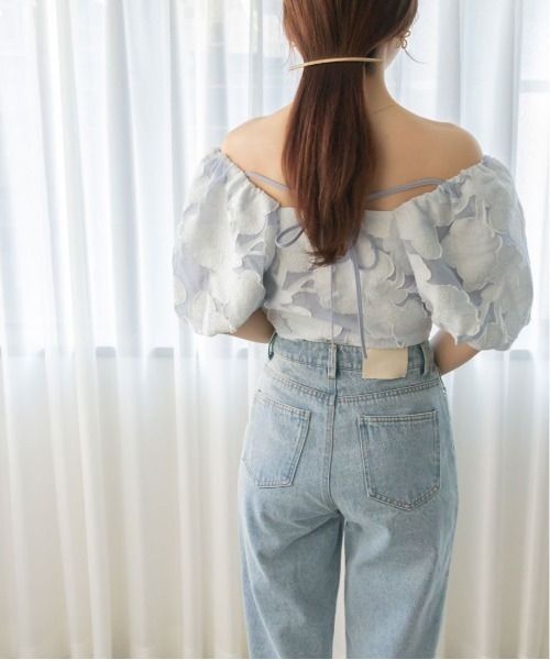 RANDA(ランダ)の「ハイウエストストレートデニム(デニムパンツ・レディース・ブラック/ブルー/ホワイト・0/1)」の12枚目の写真