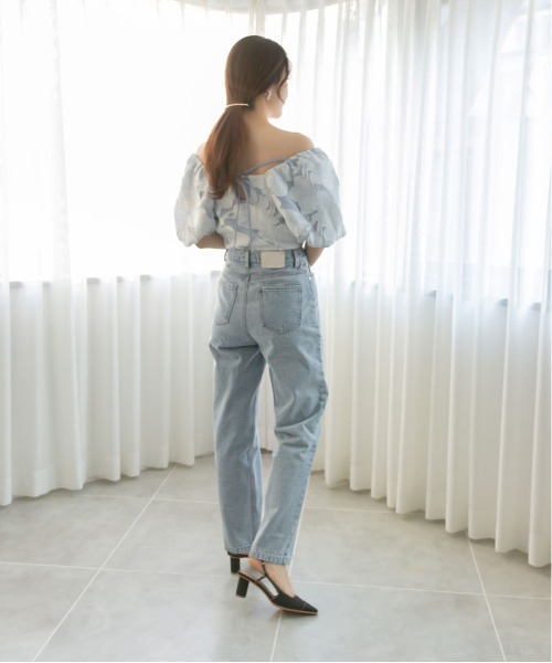 RANDA(ランダ)の「ハイウエストストレートデニム(デニムパンツ・レディース・ブラック/ブルー/ホワイト・0/1)」の15枚目の写真