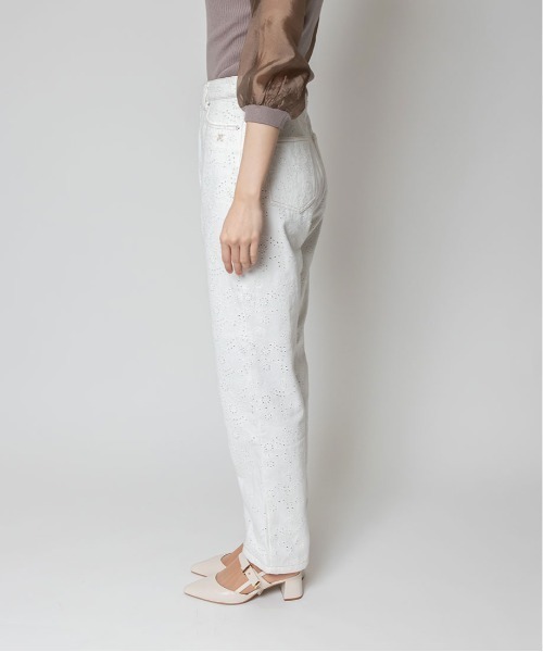 RANDA(ランダ)の「ハイウエストストレートデニム(デニムパンツ・レディース・ブラック/ブルー/ホワイト・0/1)」の5枚目の写真