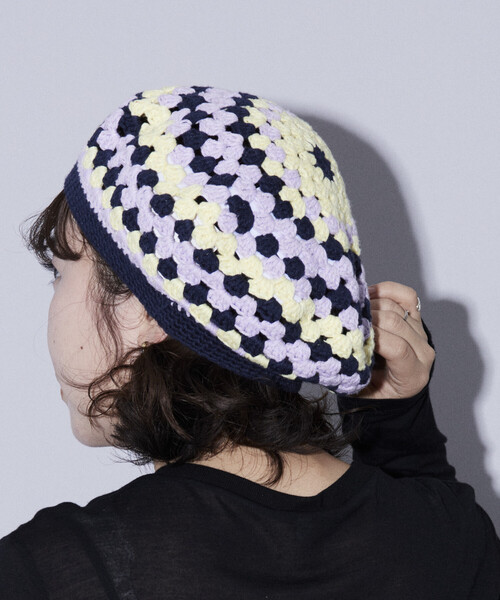 Firsthand（ファーストハンド）の「Firsthand/ファーストハンド かぎ編みニットベレー/かぎ編みニットベレー（ニットキャップ/ビーニー・レディース・イエロー/ピンク/ブラック/サックスブルー・ONE SIZE）」の14枚目の写真