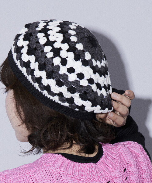 Firsthand（ファーストハンド）の「Firsthand/ファーストハンド かぎ編みニットベレー/かぎ編みニットベレー（ニットキャップ/ビーニー・レディース・イエロー/ピンク/ブラック/サックスブルー・ONE SIZE）」の15枚目の写真