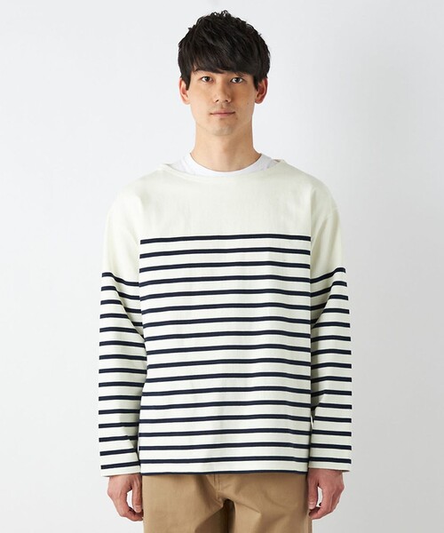 SHIPS any(シップス エニィ)の「SHIPS any: STANDARD ボートネック ボーダー ロンT 2023 <MENS>(Tシャツ/カットソー・メンズ・オフホワイト・6/7/8/9)」の21枚目の写真