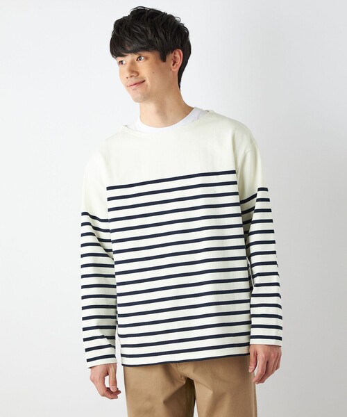 SHIPS any(シップス エニィ)の「SHIPS any: STANDARD ボートネック ボーダー ロンT 2023 <MENS>(Tシャツ/カットソー・メンズ・オフホワイト・6/7/8/9)」の18枚目の写真
