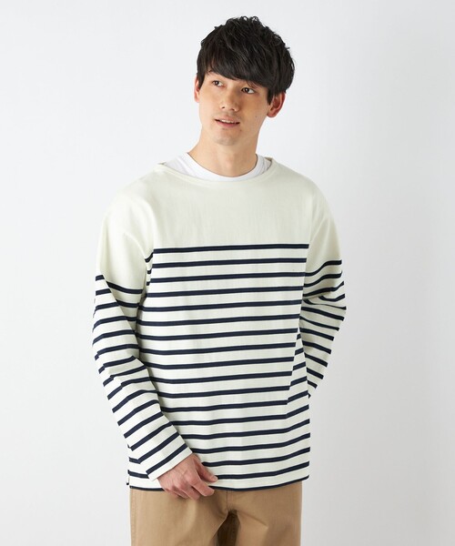 SHIPS any(シップス エニィ)の「SHIPS any: STANDARD ボートネック ボーダー ロンT 2023 <MENS>(Tシャツ/カットソー・メンズ・オフホワイト・6/7/8/9)」の17枚目の写真