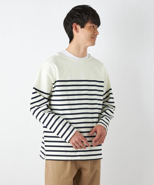 SHIPS any(シップス エニィ)の「SHIPS any: STANDARD ボートネック ボーダー ロンT 2023 <MENS>(Tシャツ/カットソー・メンズ・オフホワイト・6/7/8/9)」の16枚目の写真