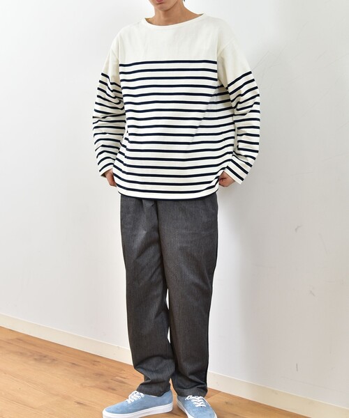 SHIPS any(シップス エニィ)の「SHIPS any: STANDARD ボートネック ボーダー ロンT 2023 <MENS>(Tシャツ/カットソー・メンズ・オフホワイト・6/7/8/9)」の15枚目の写真