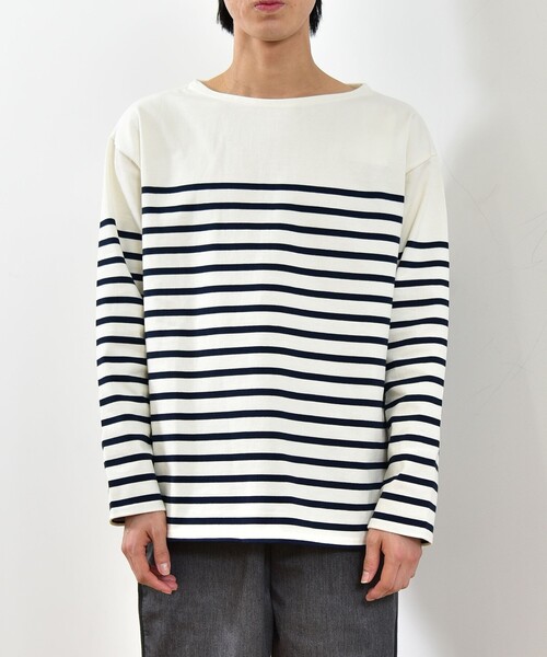 SHIPS any(シップス エニィ)の「SHIPS any: STANDARD ボートネック ボーダー ロンT 2023 <MENS>(Tシャツ/カットソー・メンズ・オフホワイト・6/7/8/9)」の12枚目の写真
