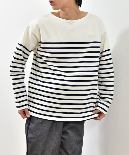 SHIPS any(シップス エニィ)の「SHIPS any: STANDARD ボートネック ボーダー ロンT 2023 <MENS>(Tシャツ/カットソー・メンズ・オフホワイト・6/7/8/9)」の9枚目の写真