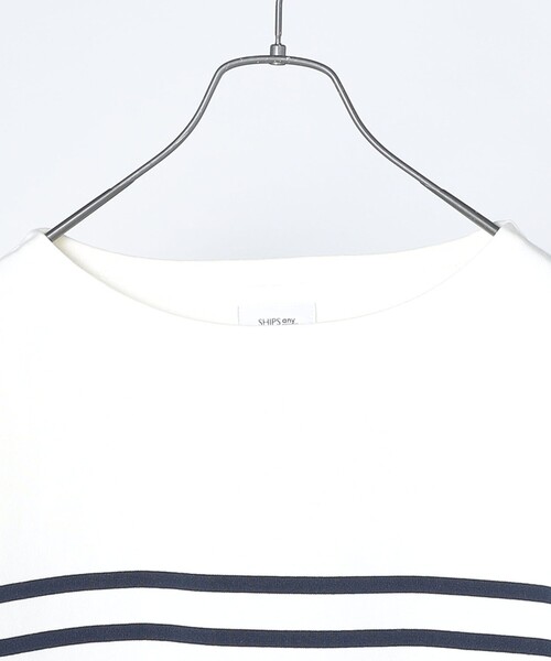 SHIPS any(シップス エニィ)の「SHIPS any: STANDARD ボートネック ボーダー ロンT 2023 <MENS>(Tシャツ/カットソー・メンズ・オフホワイト・6/7/8/9)」の6枚目の写真