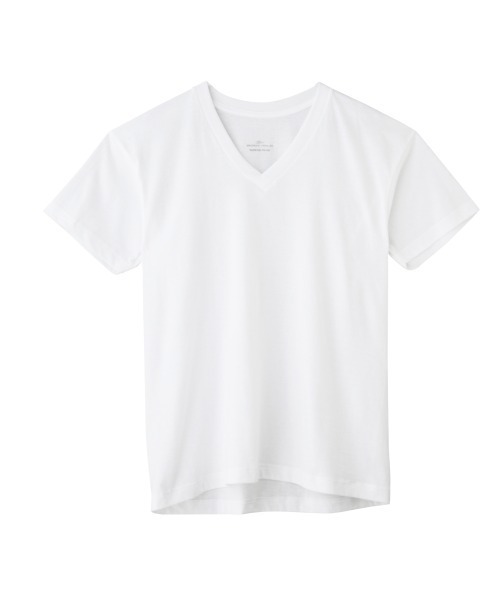 BODY WILD(ボディーワイルド)の「BODY WILD/ボディワイルド VネックTシャツ 抗菌防臭加工 2枚組 綿100%(インナーウェア/肌着・メンズ・ホワイト/ブラック/杢グレー・LARGE/MEDIUM/X-LARGE)」の4枚目の写真