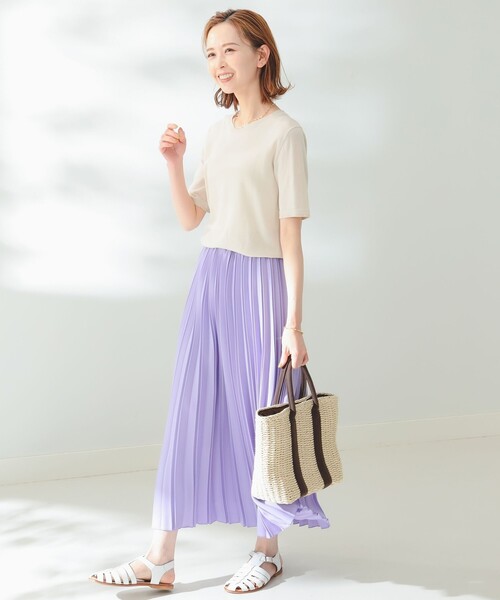 B:MING by BEAMS（ビーミングバイビームス）の「B:MING by BEAMS / ウォッシャブル ニット Tシャツ（Tシャツ/カットソー・レディース・ネイビー/アイボリー/グレー系その他・FREE）」の10枚目の写真