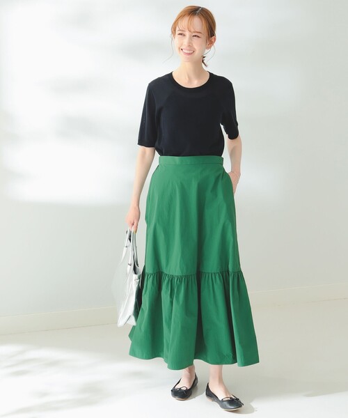 B:MING by BEAMS（ビーミングバイビームス）の「B:MING by BEAMS / ウォッシャブル ニット Tシャツ（Tシャツ/カットソー・レディース・ネイビー/アイボリー/グレー系その他・FREE）」の7枚目の写真