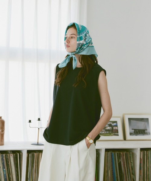 soerte（ソエルテ）の「Tricot pique sleeveless tops /トリコットピケスリーブレストップス（Tシャツ/カットソー・メンズ・カーキ/アイボリー/ネイビー・1/2/3）」の21枚目の写真