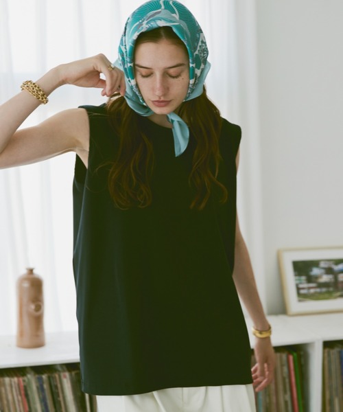 soerte（ソエルテ）の「Tricot pique sleeveless tops /トリコットピケスリーブレストップス（Tシャツ/カットソー・メンズ・カーキ/アイボリー/ネイビー・1/2/3）」の20枚目の写真