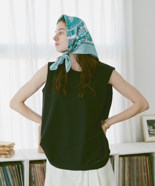 soerte（ソエルテ）の「Tricot pique sleeveless tops /トリコットピケスリーブレストップス（Tシャツ/カットソー・メンズ・カーキ/アイボリー/ネイビー・1/2/3）」の22枚目の写真