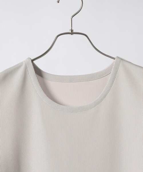 soerte（ソエルテ）の「Tricot pique sleeveless tops /トリコットピケスリーブレストップス（Tシャツ/カットソー・メンズ・カーキ/アイボリー/ネイビー・1/2/3）」の8枚目の写真