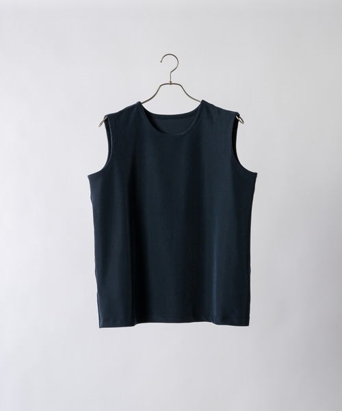 Tricot pique sleeveless tops /トリコットピケスリーブレス