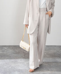 NOLLEY’S | 五明祐子さん着用 ◇【WEB限定】POLY・LINEN マニッシュワイドパンツ(その他パンツ)