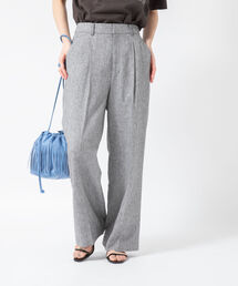 NOLLEY’S | 五明祐子さん着用 ◇【WEB限定】POLY・LINEN マニッシュワイドパンツ(その他パンツ)