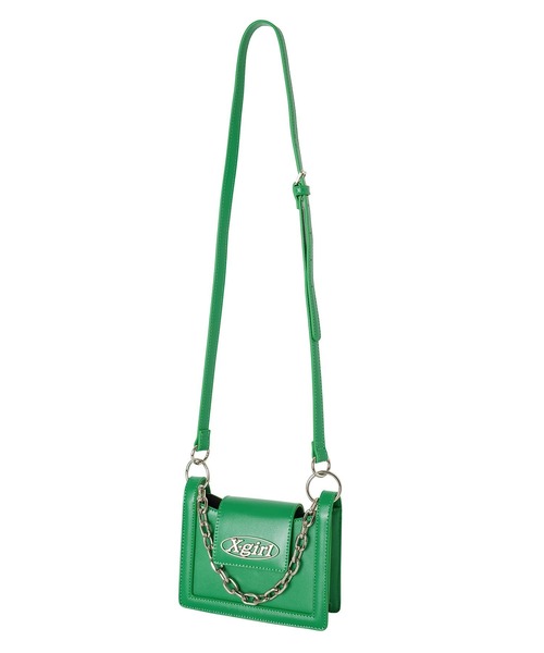 X-girl(エックスガール)の「OVAL LOGO FAUX LEATHER 2WAY MINI BAG(ショルダーバッグ・レディース・ブラック/レッド/グリーン・ONE SIZE)」の15枚目の写真
