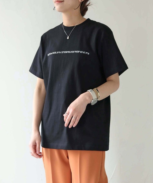 HER CLOSET(ハークローゼット)の「【shemoshelly】WEB限定ナンバーラインロゴTシャツ(Tシャツ/カットソー・レディース・ホワイト/ブラック・S/M/L)」の16枚目の写真