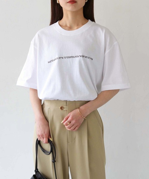 HER CLOSET(ハークローゼット)の「【shemoshelly】WEB限定ナンバーラインロゴTシャツ(Tシャツ/カットソー・レディース・ホワイト/ブラック・S/M/L)」の13枚目の写真