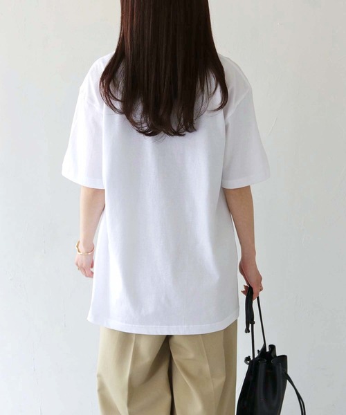 HER CLOSET(ハークローゼット)の「【shemoshelly】WEB限定ナンバーラインロゴTシャツ(Tシャツ/カットソー・レディース・ホワイト/ブラック・S/M/L)」の9枚目の写真