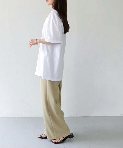 HER CLOSET(ハークローゼット)の「【shemoshelly】WEB限定ナンバーラインロゴTシャツ(Tシャツ/カットソー・レディース・ホワイト/ブラック・S/M/L)」の11枚目の写真