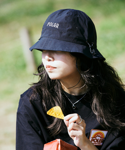 POLeR（ポーラー）の「【POLeR / ポーラー】別注 ベルハット（ハット・メンズ・ブラック/オレンジ・FREE）」の4枚目の写真