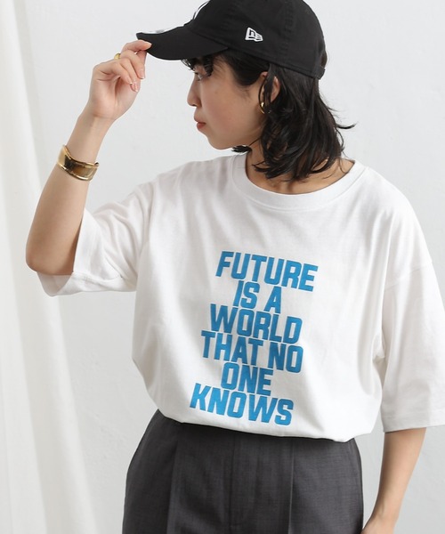 COLONY 2139（コロニートゥーワンスリーナイン）の「20/USA天竺プリントルーズTシャツ（Tシャツ/カットソー・レディース・ネイビー/ホワイト/ホワイト系その他/ホワイト系その他3/ネイビー系/ホワイト系その他2・FREE）」の14枚目の写真