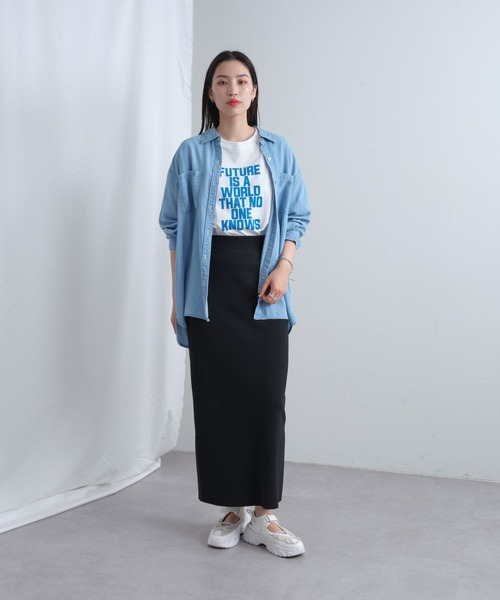 COLONY 2139（コロニートゥーワンスリーナイン）の「20/USA天竺プリントルーズTシャツ（Tシャツ/カットソー・レディース・ネイビー/ホワイト/ホワイト系その他/ホワイト系その他3/ネイビー系/ホワイト系その他2・FREE）」の16枚目の写真