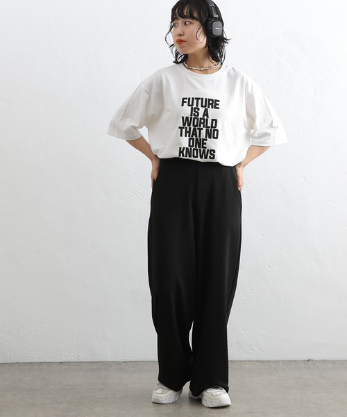 COLONY 2139（コロニートゥーワンスリーナイン）の「20/USA天竺プリントルーズTシャツ（Tシャツ/カットソー・レディース・ネイビー/ホワイト/ホワイト系その他/ホワイト系その他3/ネイビー系/ホワイト系その他2・FREE）」の9枚目の写真