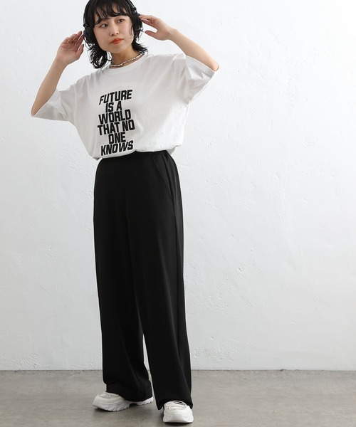 COLONY 2139（コロニートゥーワンスリーナイン）の「20/USA天竺プリントルーズTシャツ（Tシャツ/カットソー・レディース・ネイビー/ホワイト/ホワイト系その他/ホワイト系その他3/ネイビー系/ホワイト系その他2・FREE）」の10枚目の写真