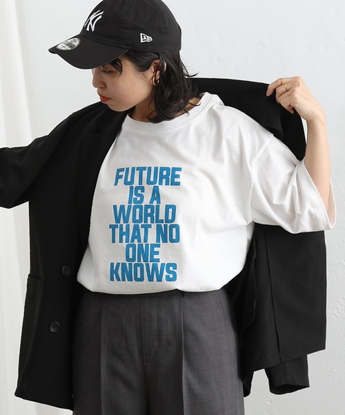 COLONY 2139（コロニートゥーワンスリーナイン）の「20/USA天竺プリントルーズTシャツ（Tシャツ/カットソー・レディース・ネイビー/ホワイト/ホワイト系その他/ホワイト系その他3/ネイビー系/ホワイト系その他2・FREE）」の12枚目の写真