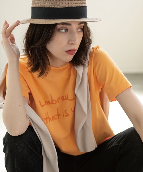 OPAQUE.CLIP(オペークドットクリップ)の「◆ロゴプリントTシャツ(Tシャツ/カットソー・レディース・チャコールグレー/ライトオレンジ系/ホワイト系/ベビーピンク・38/36/40)」の20枚目の写真