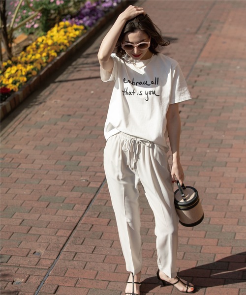 OPAQUE.CLIP(オペークドットクリップ)の「◆ロゴプリントTシャツ(Tシャツ/カットソー・レディース・チャコールグレー/ライトオレンジ系/ホワイト系/ベビーピンク・38/36/40)」の13枚目の写真